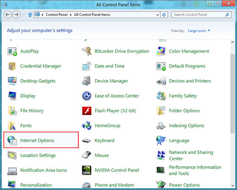 Best settings for internet options