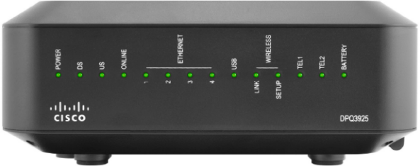 image of front View of DPQ3925 gateway