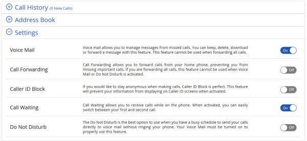 Image of Voice Tools Settings menu
