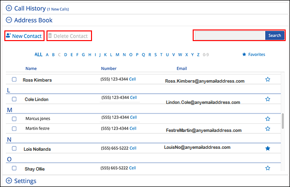 Image of the Phone Tools Address Book