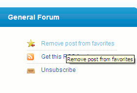 Imagen del enlace Removing post from favorites