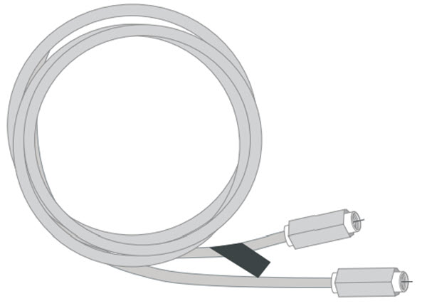 image of coiled coax cable