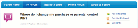 Image of Support Forum page