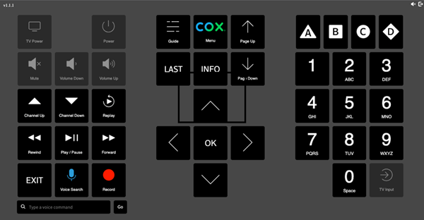 imagen del control remoto accesible por web