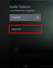 Image of Contour 2 SAP language options highlighting Spanish