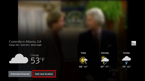Imagen de la app Contour 2 Weather en la que se resalta la opción Add location 